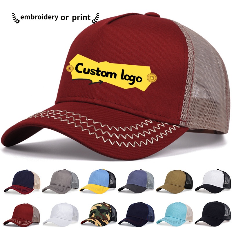 Trucker Cap Mesh - Custom Logo Mesh Baseball Cap Men
