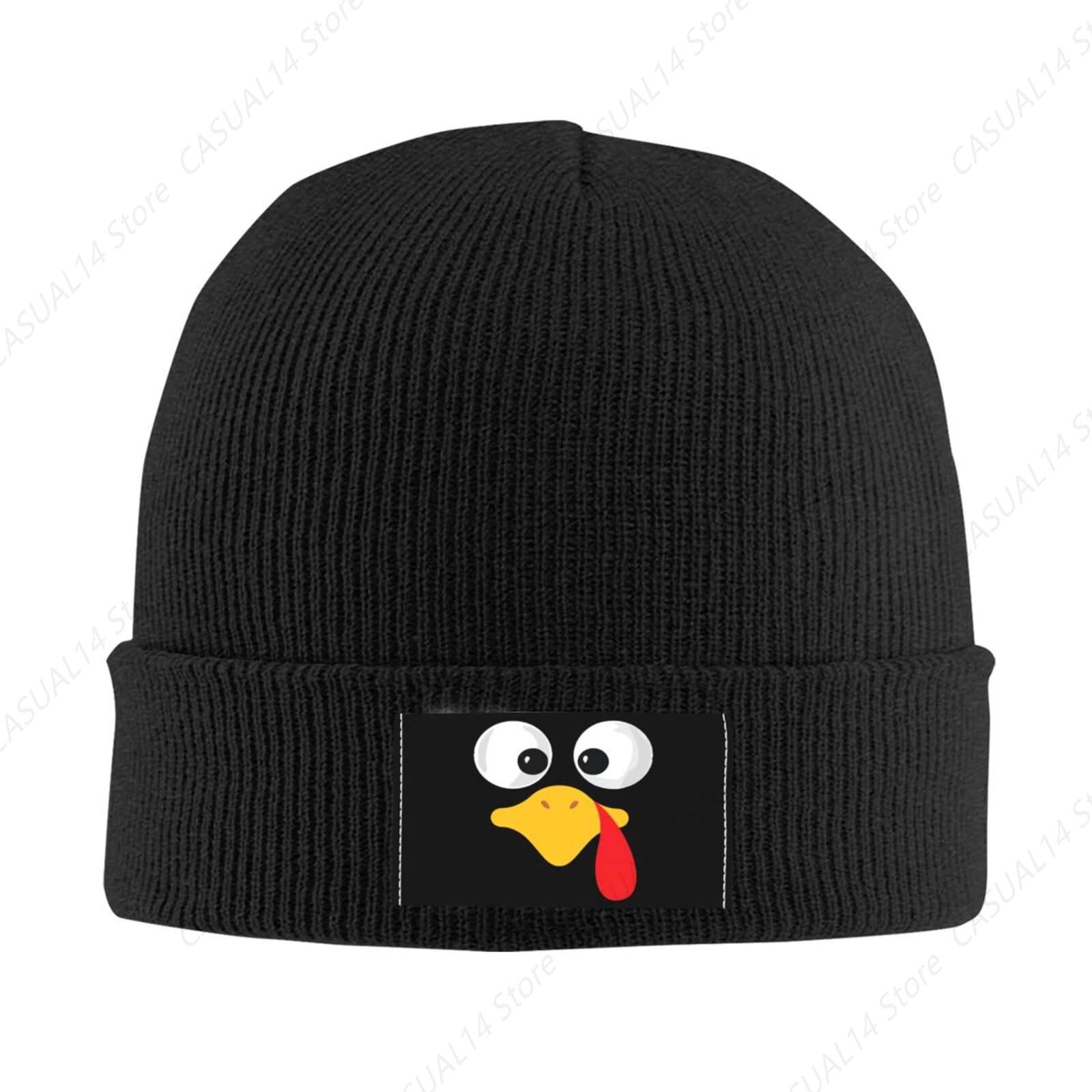 Beanie Cuffed Knit - Thanksgiving Turkey Knit Cuffed Beanie Warm