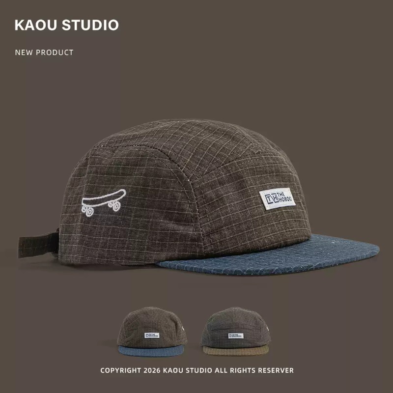 Corduroy Cap 5 Panel - Skate Embroidery 5 Panel Baseball Caps