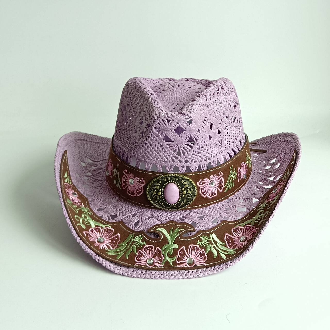 Women Hollow Crochet Western C - Cowboy Hat Straw recension och pris