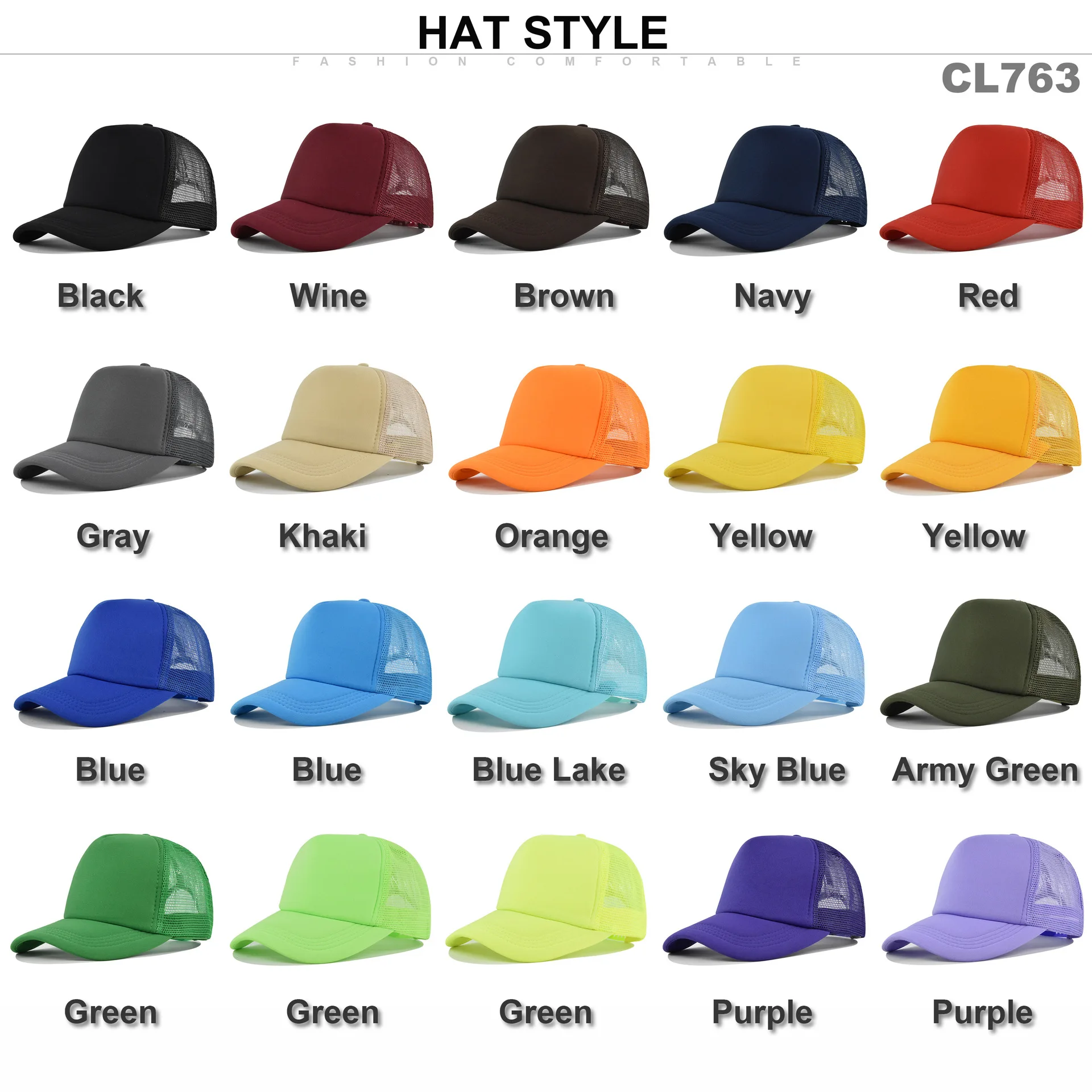 Fashion Unisex Plain Baseball  - Trucker Cap Mesh recension och pris