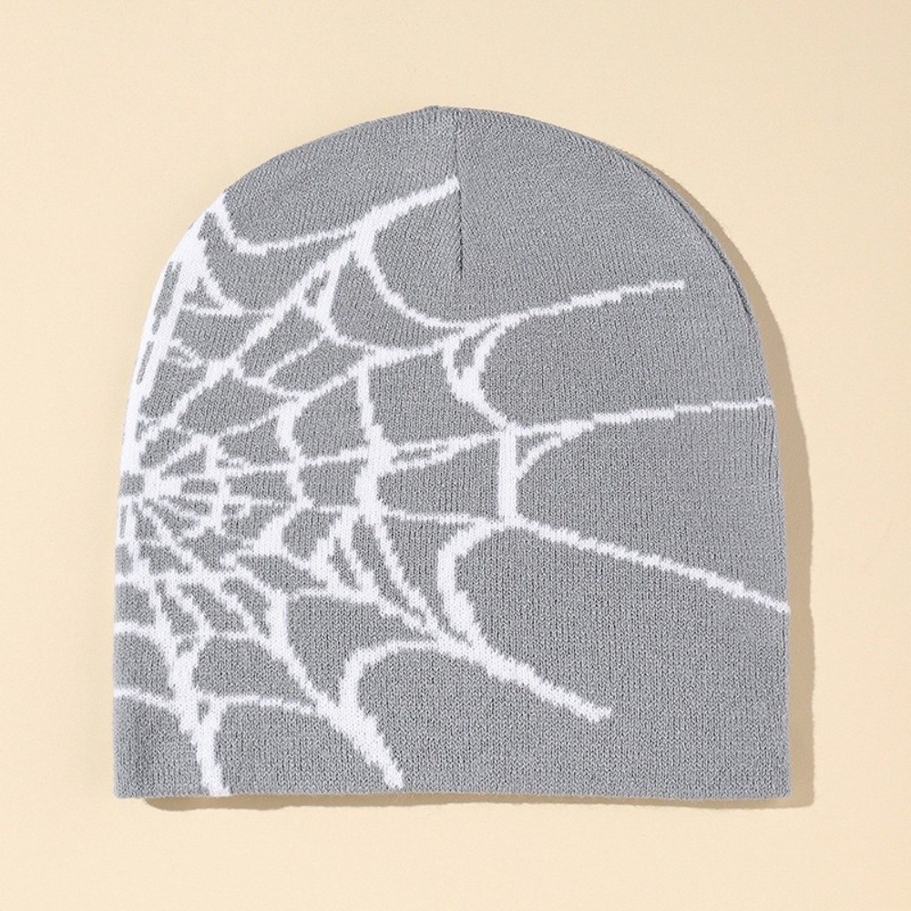 Y2K Soft Spider Web Pattern Be - Beanie Cuffed Knit recension och pris