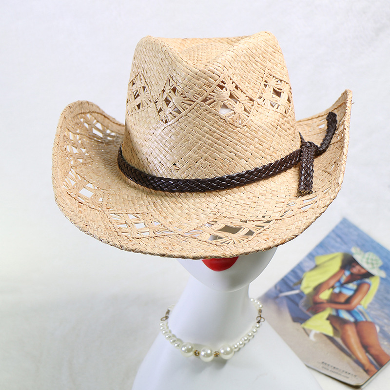 Ebay Hot Sale Raffia Hand-knit - Cowboy Hat Straw recension och pris