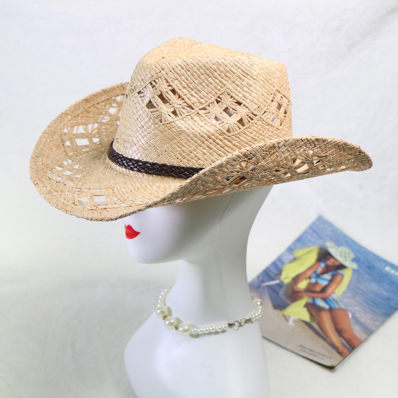 Ebay Hot Sale Raffia Hand-knit - Cowboy Hat Straw recension och pris