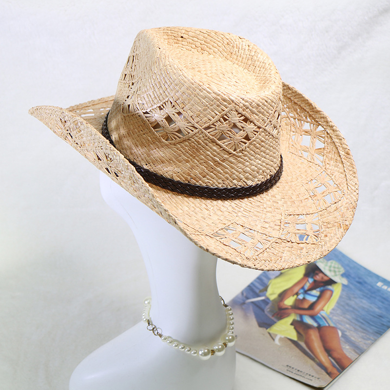 Ebay Hot Sale Raffia Hand-knit - Cowboy Hat Straw recension och pris