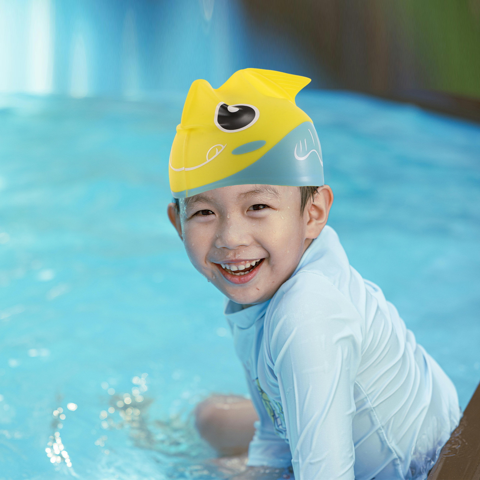 Kids Silicone Swim Cap Cute Fi - Swim Hat Silicone recension och pris