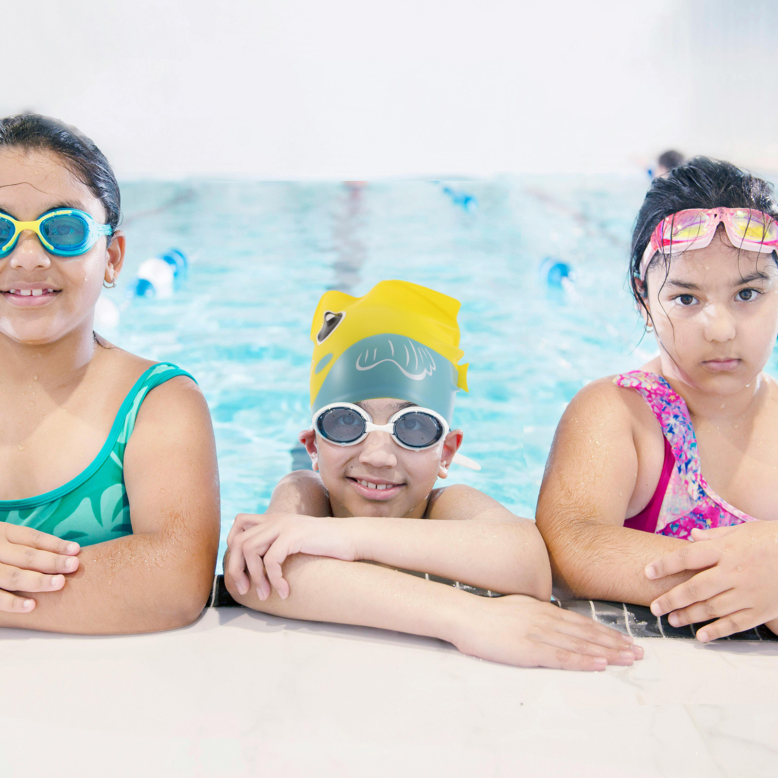 Kids Silicone Swim Cap Cute Fi - Swim Hat Silicone recension och pris