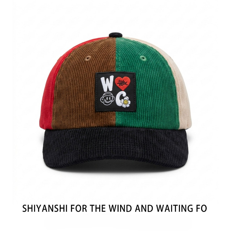 Unisex Color Block Corduroy Ba - Corduroy Cap 5 Panel recension och pris
