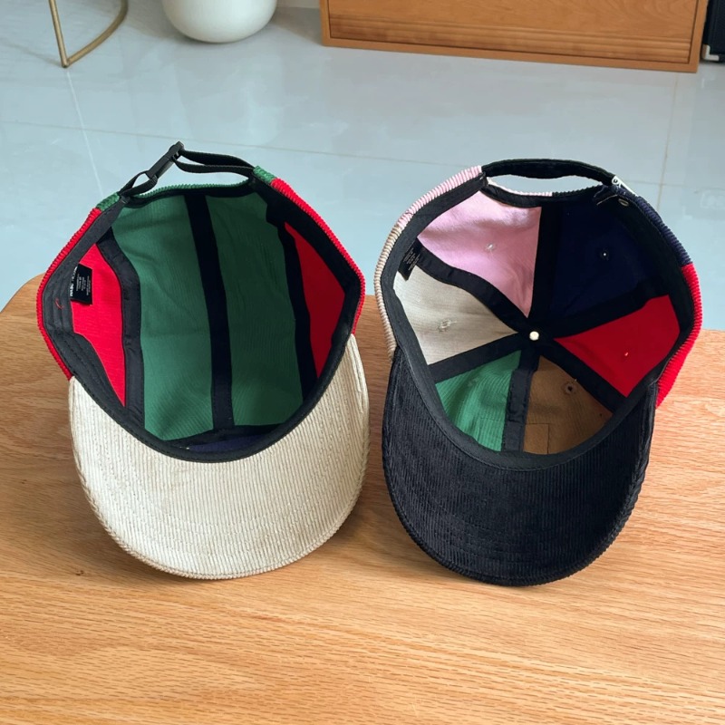 Unisex Color Block Corduroy Ba - Corduroy Cap 5 Panel recension och pris
